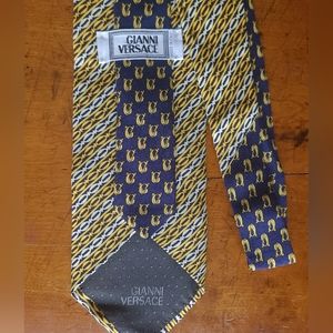 Versace - GV Blue and Gold Silk Tie
